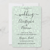 独自のメタリック華美パターンを作成 招待状 (正面)