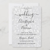 独自のメタリック華美パターンを作成 招待状 (正面)