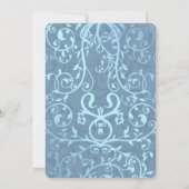 独自のメタリック華美パターンを作成 招待状 (裏面)