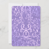 独自のメタリック華美パターンを作成 招待状 (裏面)