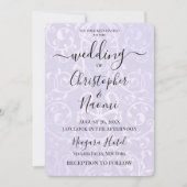 独自のメタリック華美パターンを作成 招待状 (正面)