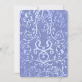 独自のメタリック華美パターンを作成 招待状 (裏面)