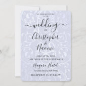 独自のメタリック華美パターンを作成 招待状 (正面)