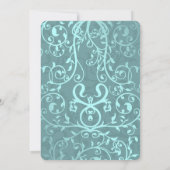 独自のメタリック華美パターンを作成 招待状 (裏面)