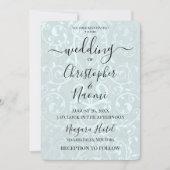 独自のメタリック華美パターンを作成 招待状 (正面)