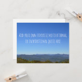 独自のメッセージを作成する風光明媚な山の地平線 カード (正面/裏面インサイチュ)