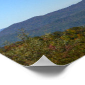 独自のメッセージを作成する風光明媚な山の地平線 ポスター (角)