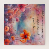 独自のメッセージを感動的作成する(flowers) ジグソーパズル (横)