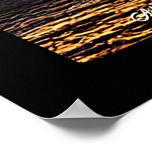 独自のメッセージを追加する茶色の海賊帆走船 ポスター (角)