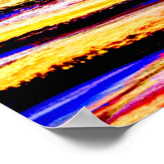 独自のメッセージを追加する茶色の青い帆船 ポスター (角)