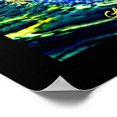 独自のメッセージを追加するBrown Pirate Sailing Ship Po ポスター (角)