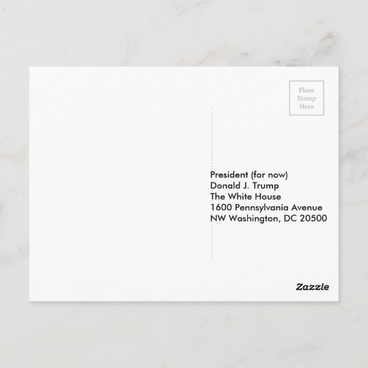 独自のメッセージ#TheIdesOfTrumpはがき ポストカード (裏面)