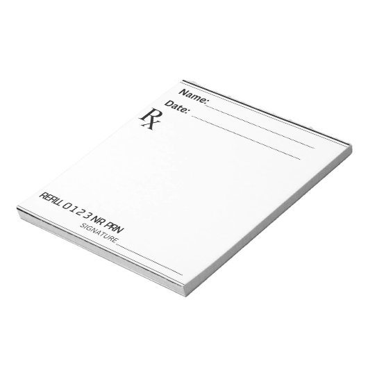 独自のメモを書くための処方箋パッド ノートパッド (回転)