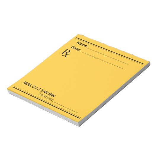 独自のメモを書くための処方箋パッド ノートパッド (回転)