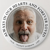 独自のメモリアル写真と文字トリビュートの作成 缶バッジ (正面)