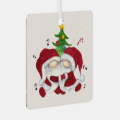 独自のメリークリスマスツリーのハッガー格言を作成 メタルオーナメント (正面右)