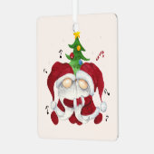 独自のメリークリスマスツリーのハッガー格言を作成 メタルオーナメント (正面左)