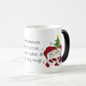 独自のメリークリスマスツリーのハッガー格言を作成 モーフィングマグカップ (正面右)