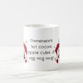 独自のメリークリスマスツリーのハッガー格言を作成 モーフィングマグカップ (中央)