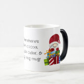 独自のメリークリスマス格言とプレゼントを作成 モーフィングマグカップ (正面右)