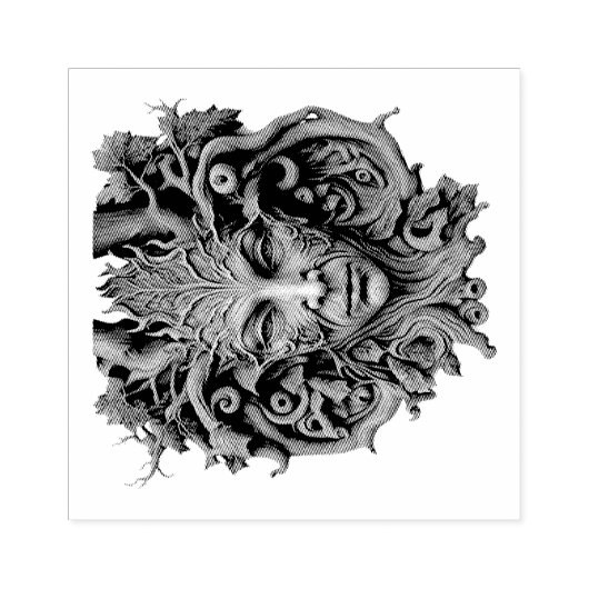 独自のメープルグリーンマンを作成 ラバースタンプ (インプリント)