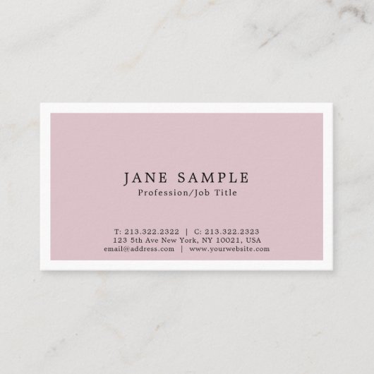 独自のモダンシンプルデザイン 名刺 (正面)