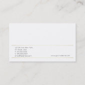 独自のモダンデザイン白エレガント金ゴールドの作成 名刺 (裏面)