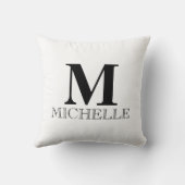 独自のモダンモノグラムテンプレートの作成 クッション (裏面)