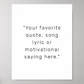 独自のモダン引用文ポスターのパーソナライズされた作成 ポスター (正面)