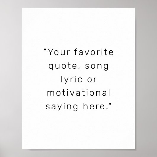 独自のモダン引用文ポスターのパーソナライズされた作成 ポスター (正面)