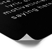 独自のモダン引用文ポスターのパーソナライズされた作成 ポスター (角)