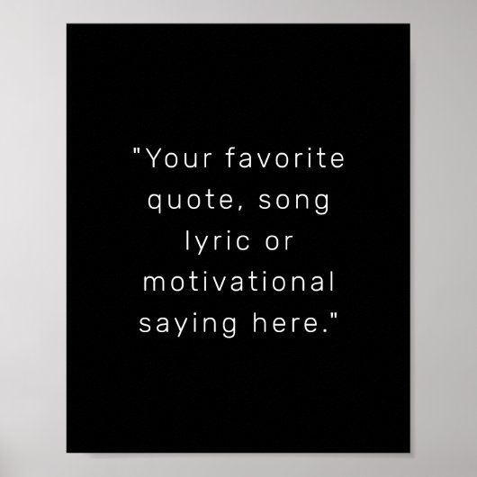 独自のモダン引用文ポスターのパーソナライズされた作成 ポスター (正面)