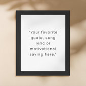 独自のモダン引用文ポスターのパーソナライズされた作成 ポスター