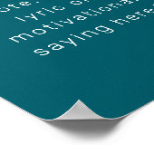 独自のモダン引用文ポスターのパーソナライズされた作成 ポスター (角)