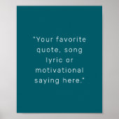 独自のモダン引用文ポスターのパーソナライズされた作成 ポスター (正面)