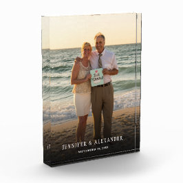 独自のモダン文字オーバーレイ結婚の作成 フォトブロック