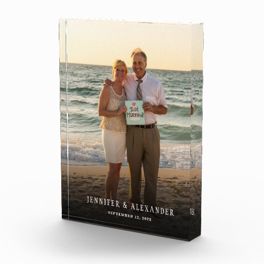 独自のモダン文字オーバーレイ結婚の作成 フォトブロック (右)