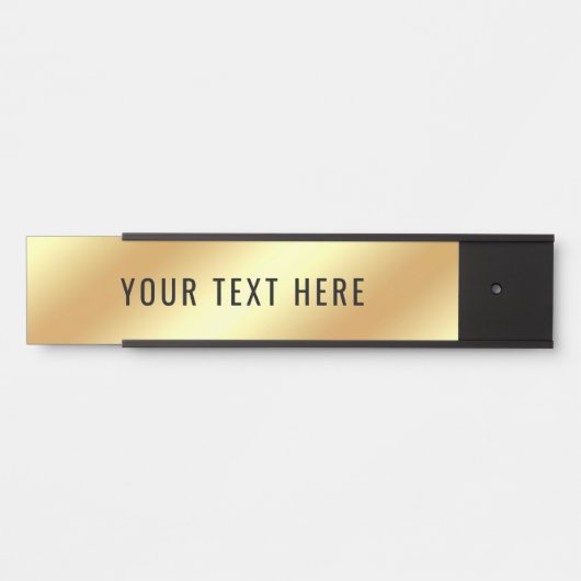 独自のモダン金ゴールドエレガントルックテンプレートの作成 サインプレート (正面)