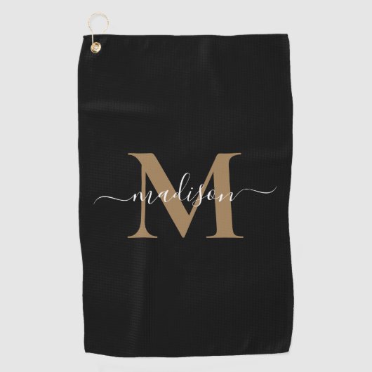 独自のモノグラムのパーソナライズされた作成 ゴルフタオル (正面)