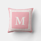 独自のモノグラムをピンクと白で淡い色の作成する クッション (裏面)