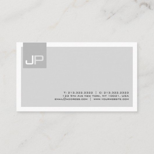 独自のモノグラムを作成すエレガントる 名刺 (裏面)