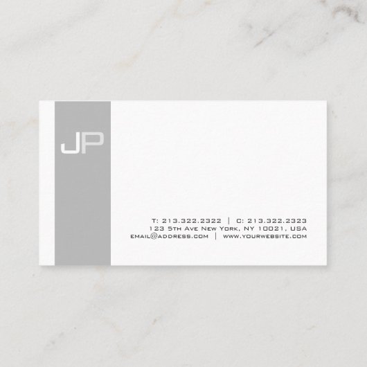 独自のモノグラムを作成すエレガントる 名刺 (裏面)