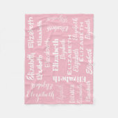 独自のモノグラムを作成 フリースブランケット (正面)