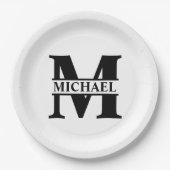 独自のモノグラムを作成 ペーパープレート (正面)