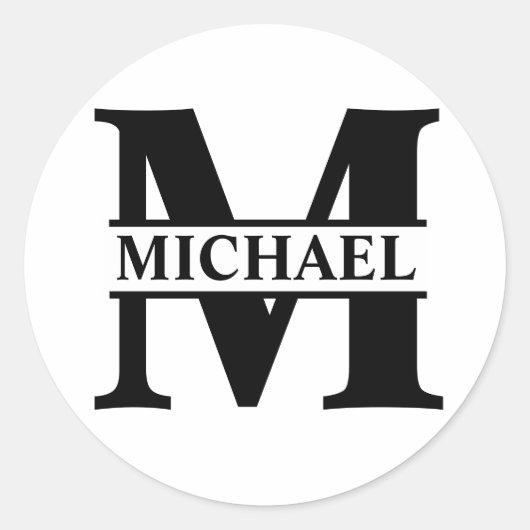 独自のモノグラムを作成 ラウンドシール (正面)