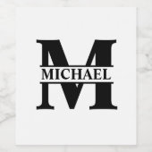 独自のモノグラムを作成 ワインラベル (シングルラベル)