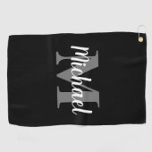 独自のモノグラムイニシャル名ゴルフタオルを作成 ゴルフタオル (横)