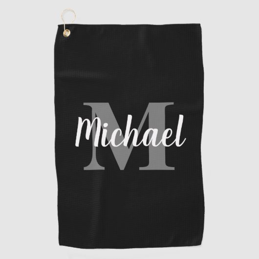 独自のモノグラムイニシャル名ゴルフタオルを作成 ゴルフタオル (正面)