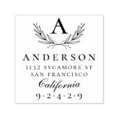 独自のモノグラムエレガント差出人住所の作成 セルフインキングスタンプ (デザイン)