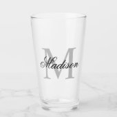 独自のモノグラムカスタムと名前を作成する タンブラーグラス (正面)